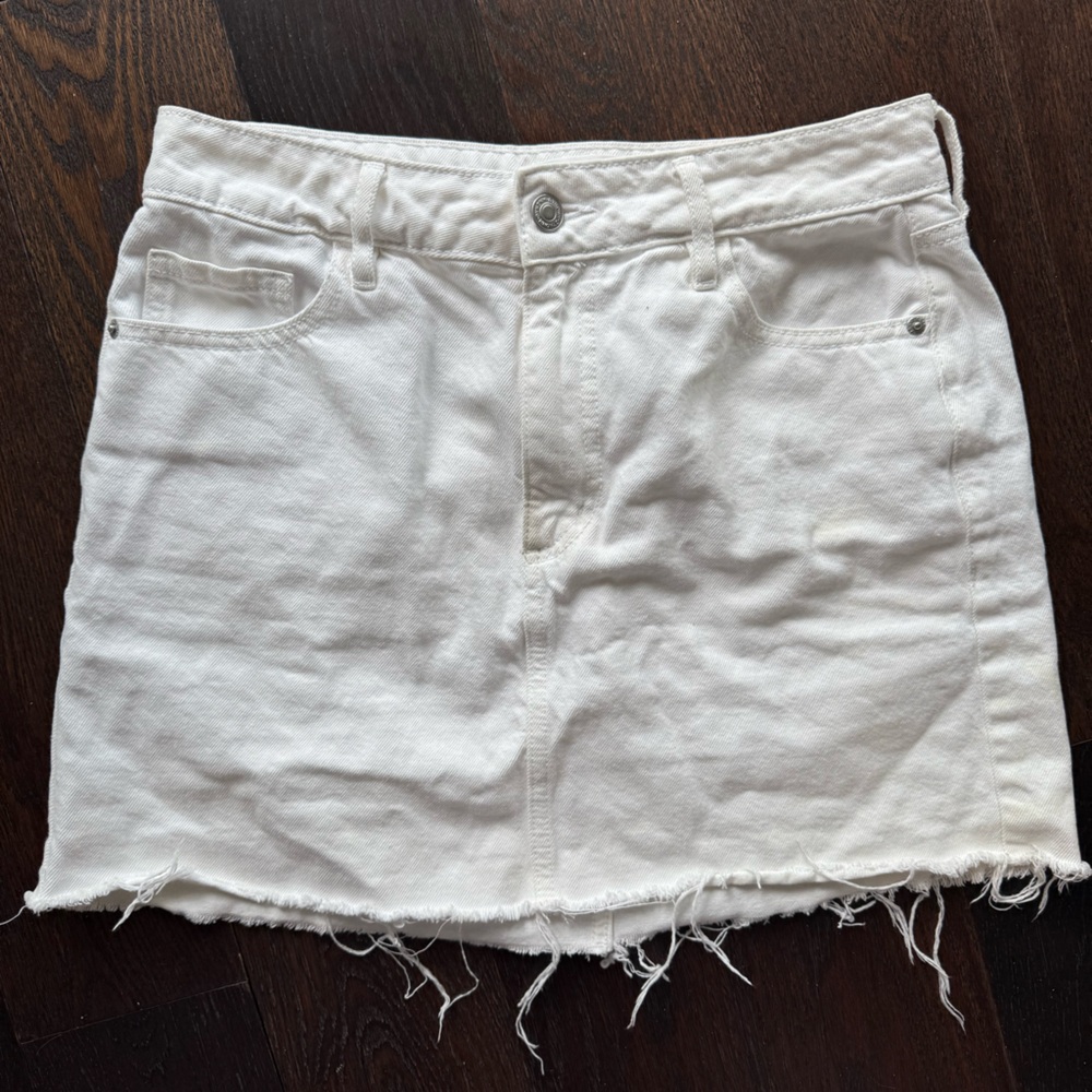 Dynamite White Denim Skirt